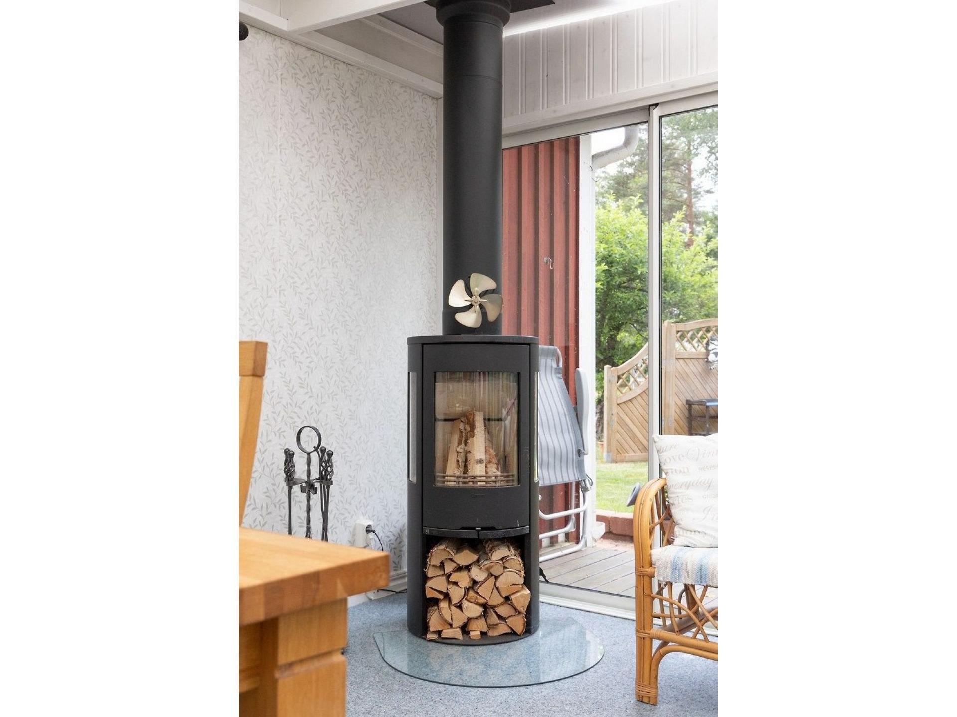 Kamin im Wintergarten