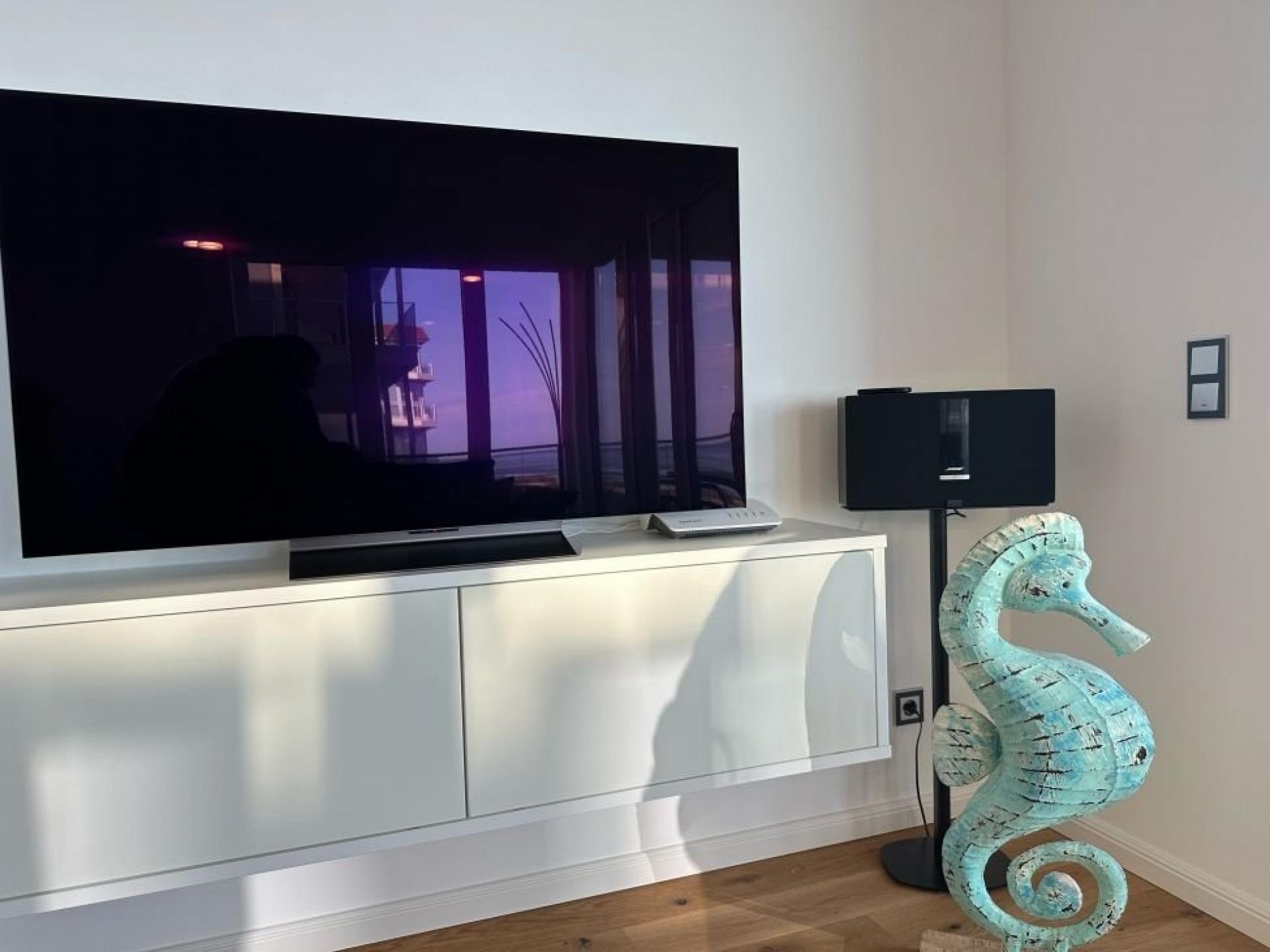 Fernseher und Musikanlage