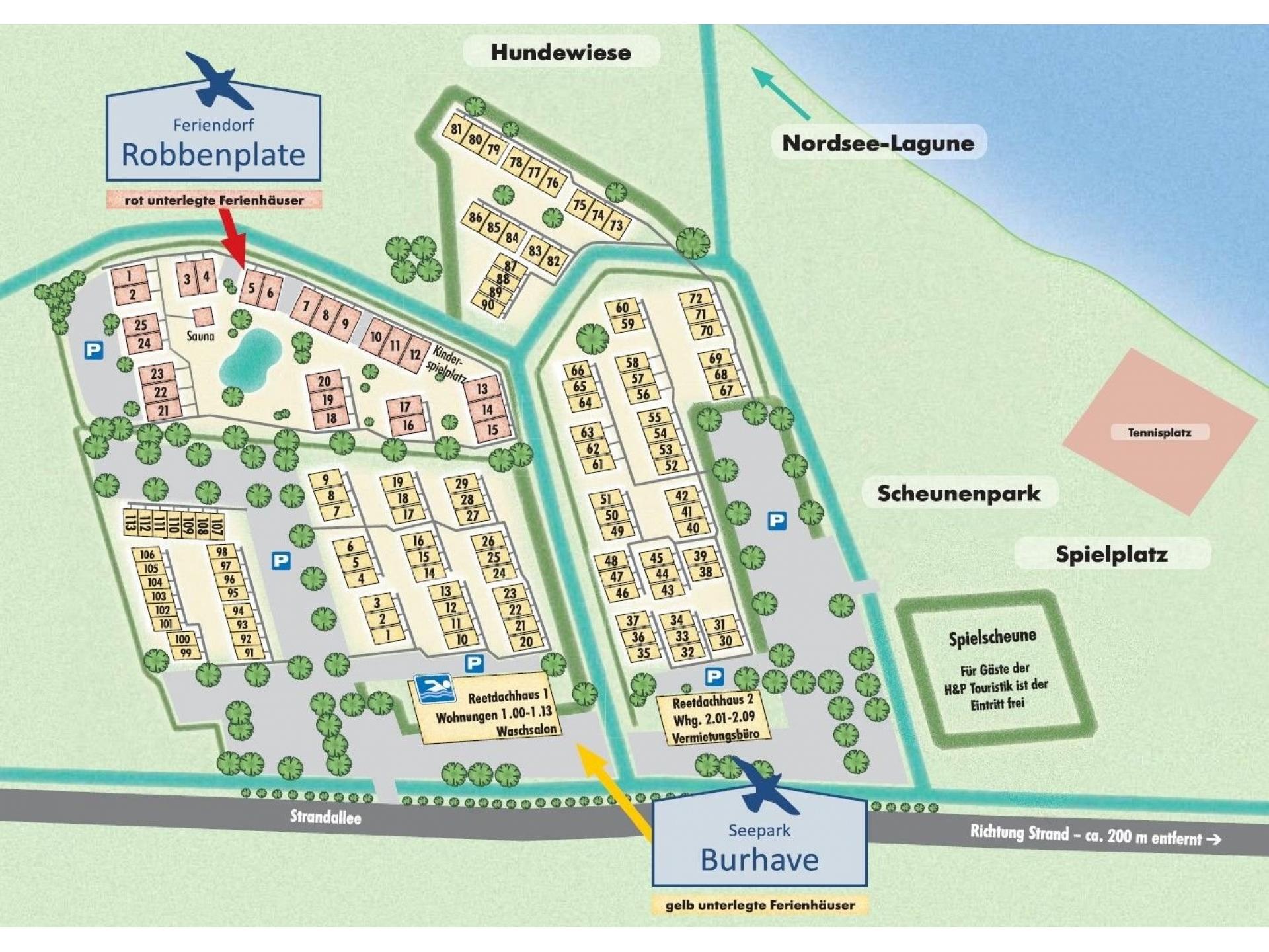 Lageplan Ferienhuser